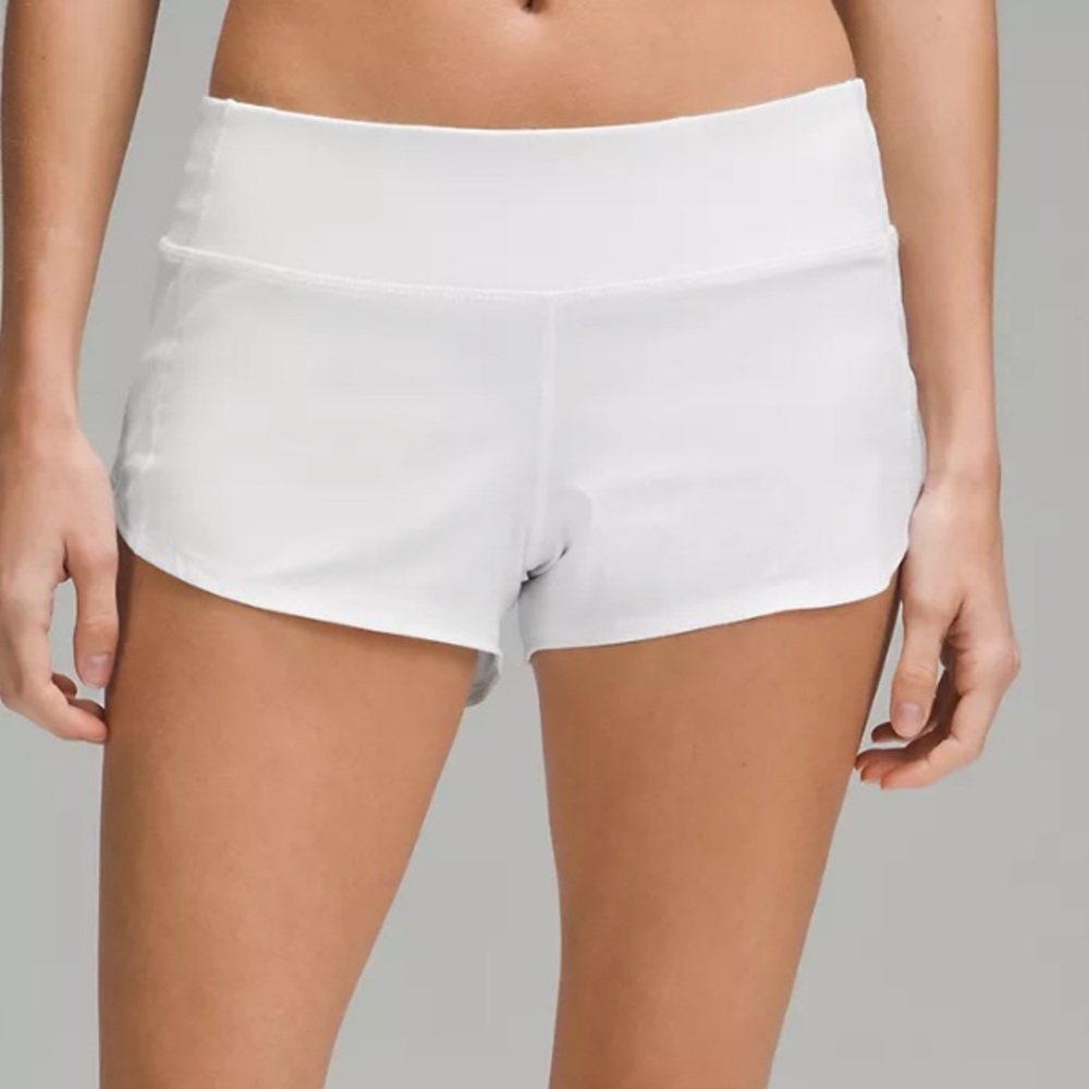 Lululemon Speed Up Low-Rise Lined Short 2.5" WHITE